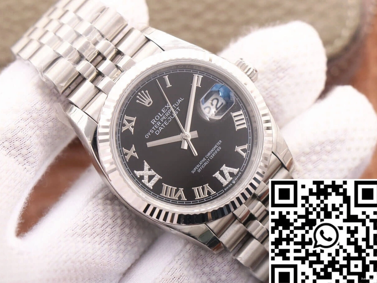 M126233 Datejust EW Rolex Factory Diamond-set Black Dial 0319